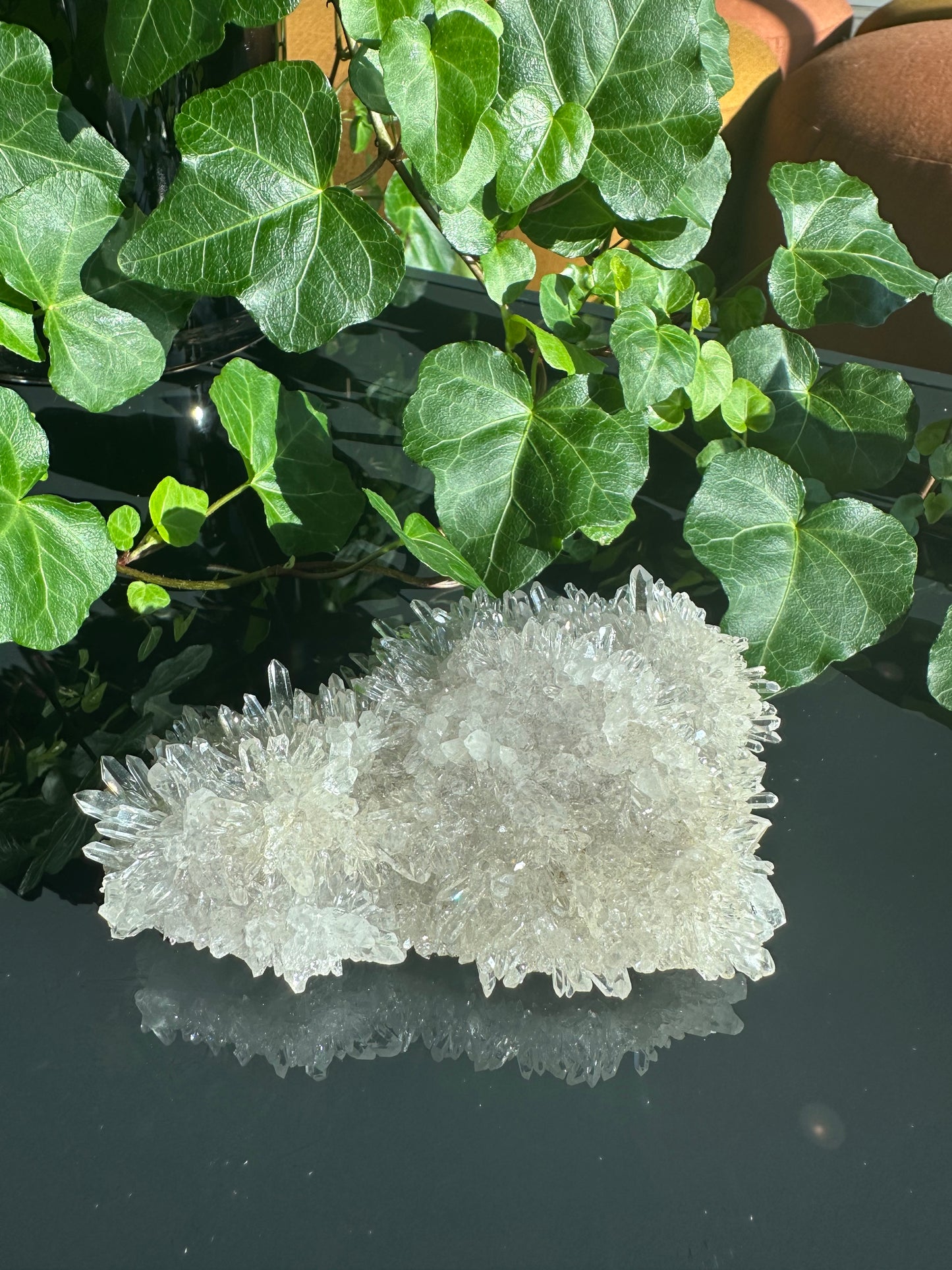 Chrysanthemum Clear Quartz Cluster