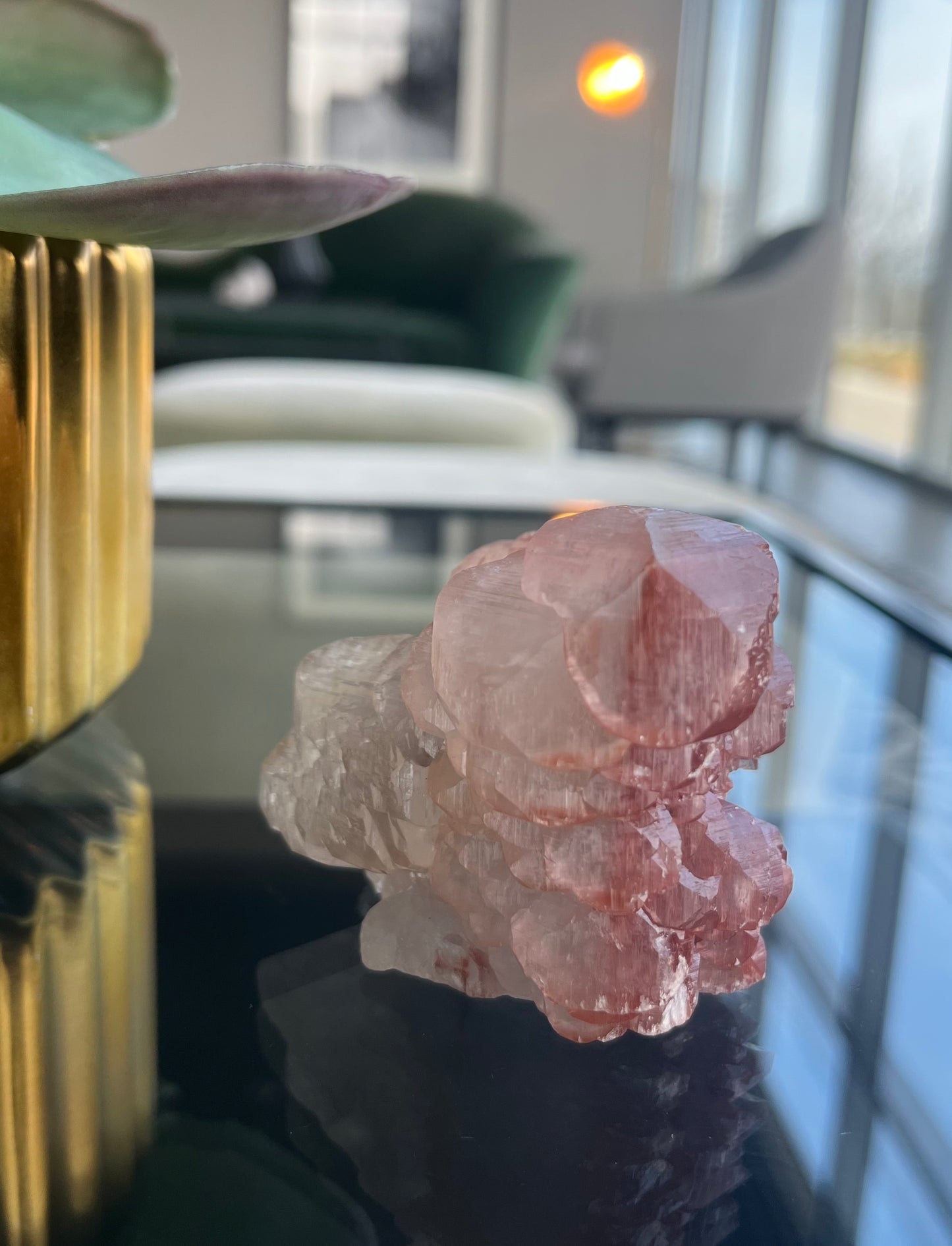 Red Calcite Flower